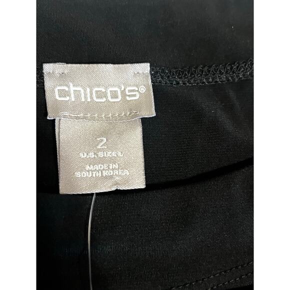 Chico’s NWT Classic Black Short Sleeve Top – Women’s Size 2. Wardrobe staple - Picture 2 of 8